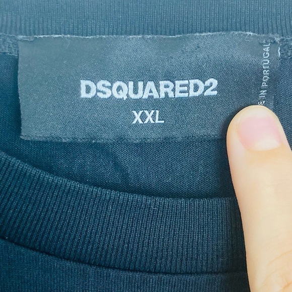 DSQUARED2 Caten Twins Canadian flag black short sleeve tee shirt. XL - Picture 5 of 6